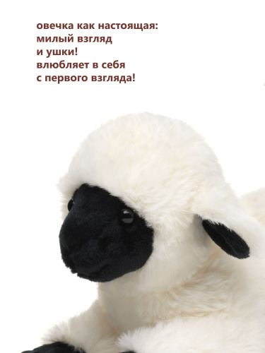 2225BLS Игрушка мягконабивная Овечка лежащая 22 см фото 4