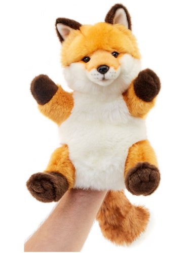 00235 Игрушка мягконабивная Лисичка на руку 28см фото 2