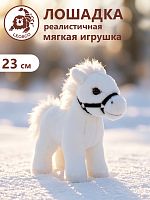 59030 Игрушка мягконабивная Лошадка 23 см (черная, белая)