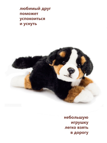 21484 Игрушка мягконабивная Бернский зенненхунд леж. 23 см фото 5