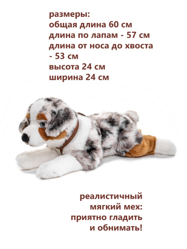 20068 Игрушка мягконабивная Австралийская овчарка  60 см фото 3