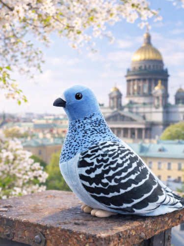 Div003 Игрушка мягконабивная Дивале Голубь 22 см фото 6