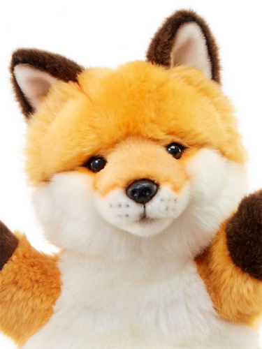 00235 Игрушка мягконабивная Лисичка на руку 28см фото 3