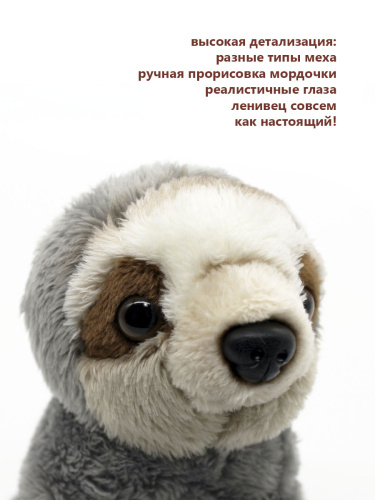 15123 Игрушка мягконабивная Ленивец 15см фото 3